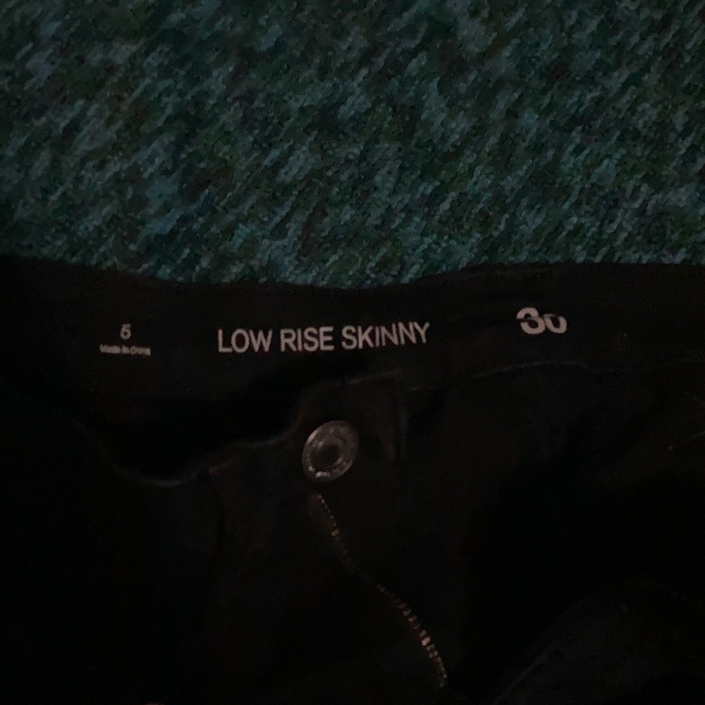 Low Rise Black Skinny Jeans